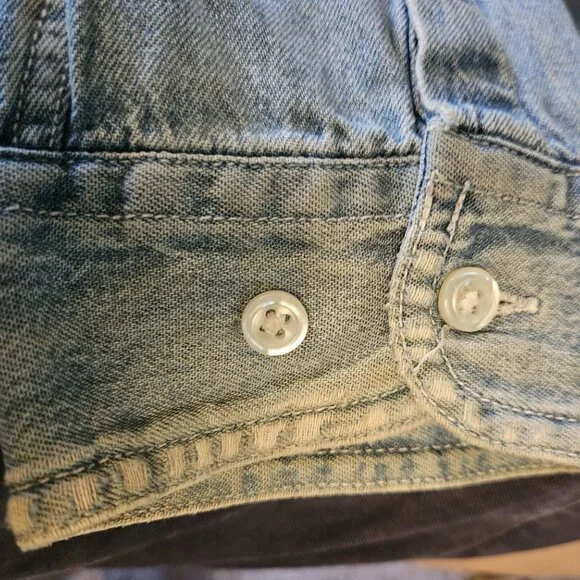 Vintage Disney Fantasia Men's Denim Blue Button Up Large - Picture 7 of 7